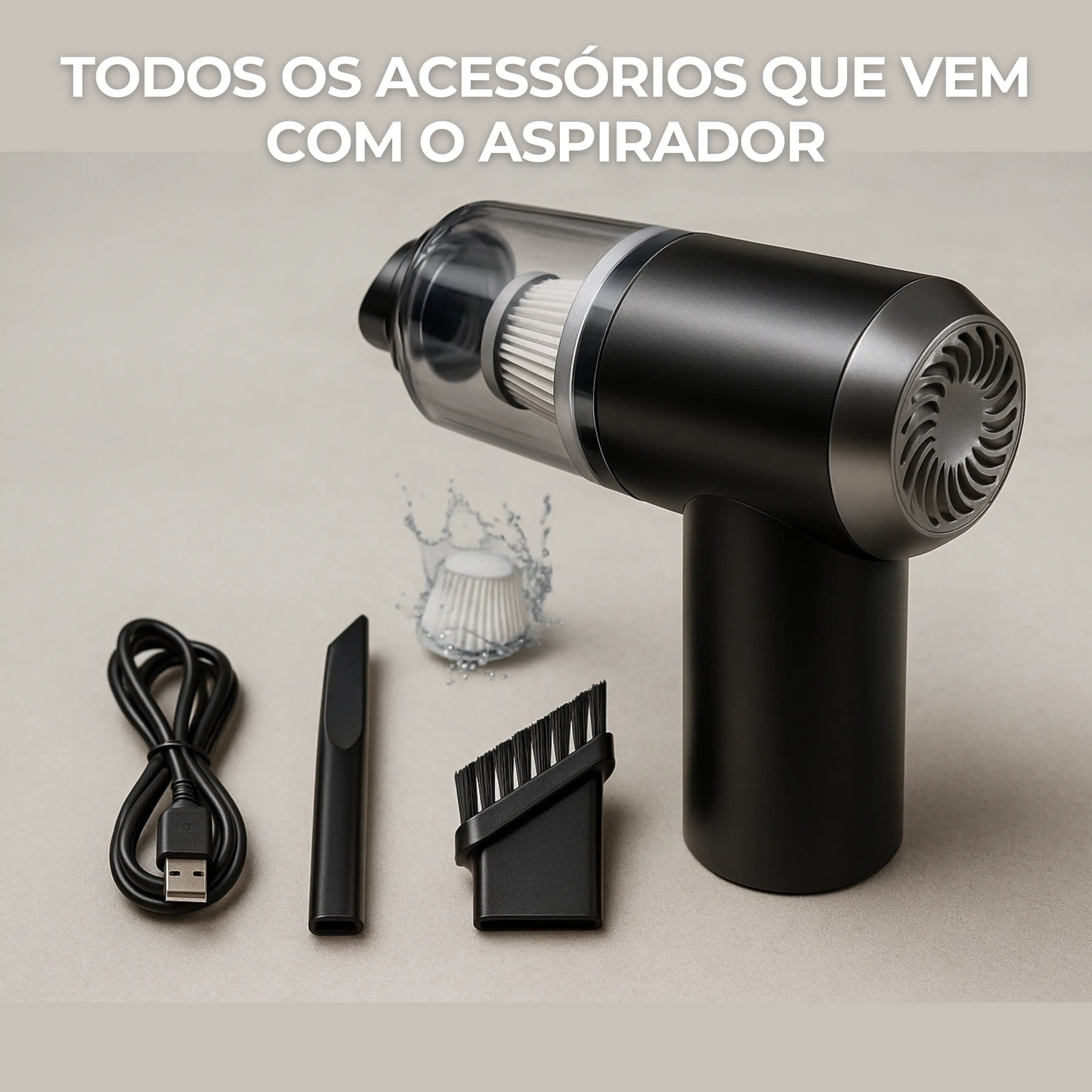 Mini Aspirador Portátil para Carro