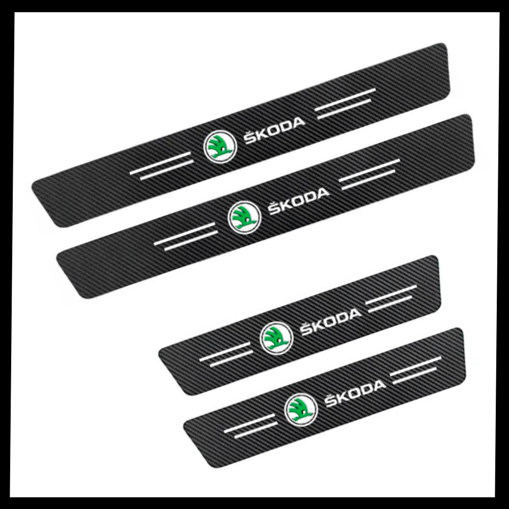 CarbonFilm™ Protetor de Soleira Anti-risco Premium - 4 Pçs