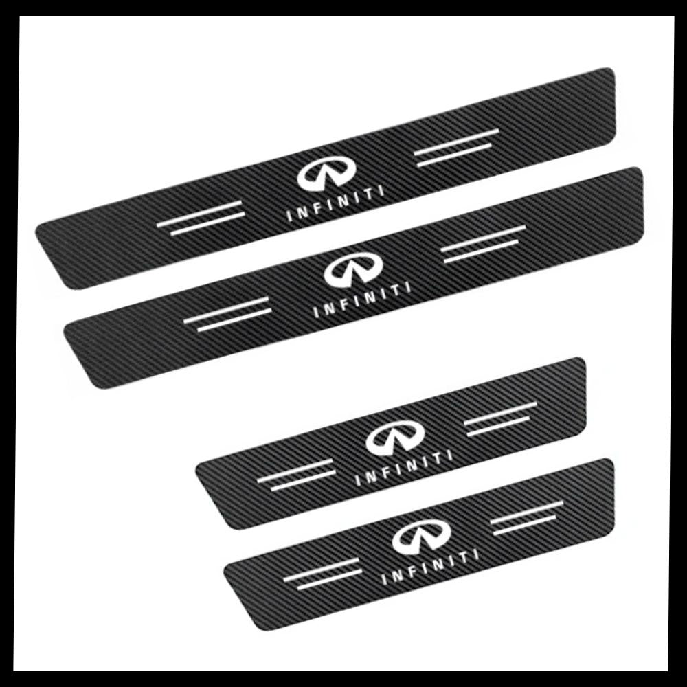 CarbonFilm™ Protetor de Soleira Anti-risco Premium - 4 Pçs