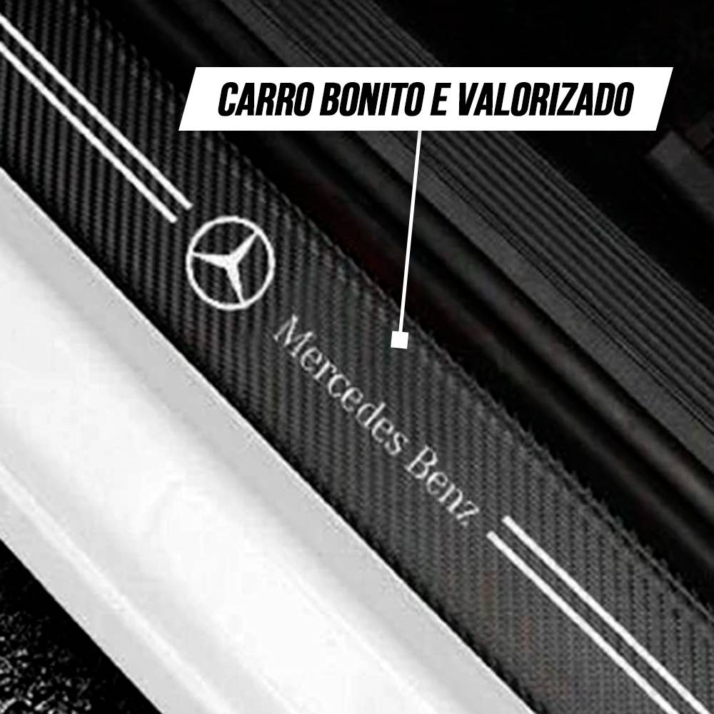 CarbonFilm™ Protetor de Soleira Anti-risco Premium - 4 Pçs