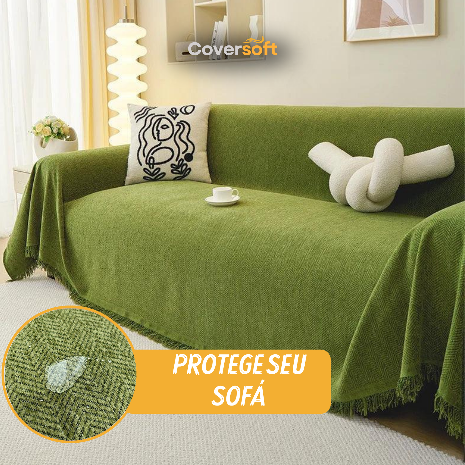[COMPRE 1, LEVE 3] Cover Soft™ - Capa de Sofá + BRINDE 2 Capas de Almofada