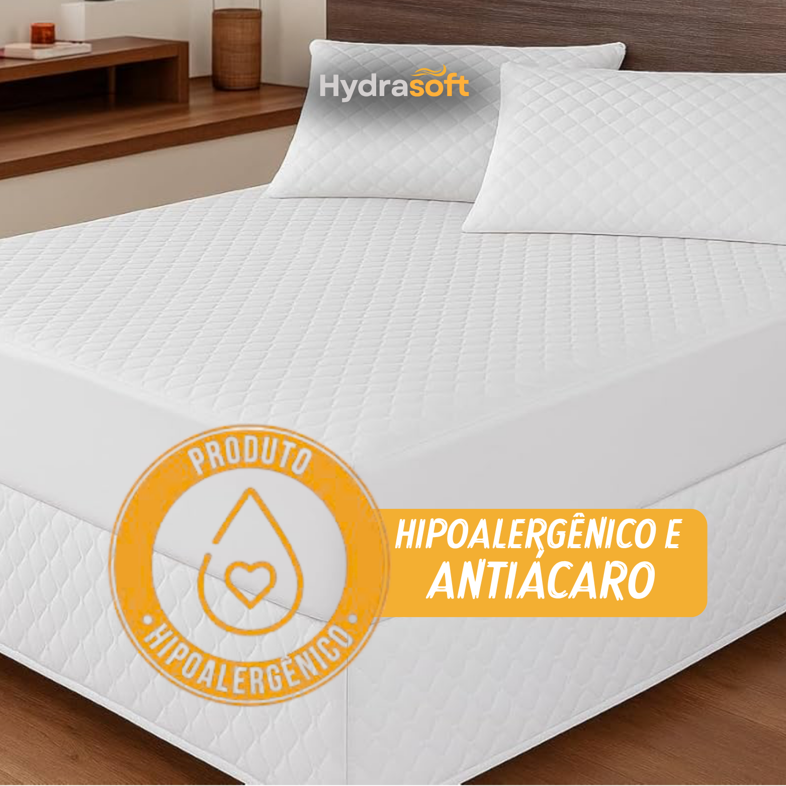 [COMPRE 1, LEVE 3] Hydra Soft™ Jogo de Cama Impermeável Premium – Capa + 2 Fronhas