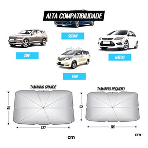 BrellaShieldUV™ 2.0 Protetor Solar Parabrisa de Carros Dobrável