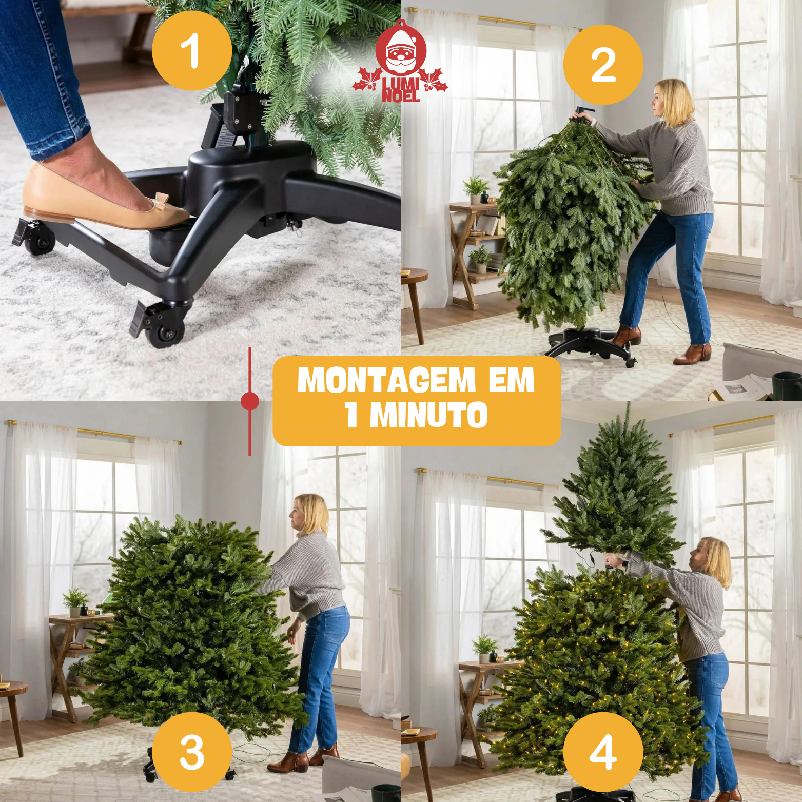 LumiNoel™- Árvore de Natal Premium com LEDs Embutidos [BLACK FRIDAY]