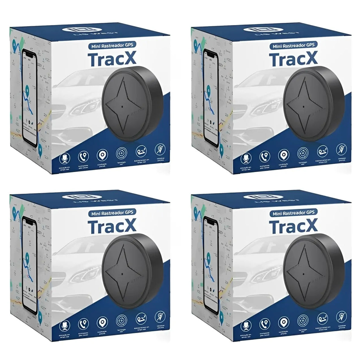 Kit 4 Mini Rastreador GPS TracX - Monitora e Rastreia