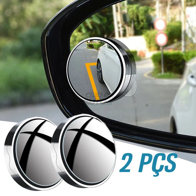 EasyVision™ 2.0 Espelho Convexo Auxiliar para Retrovisor Universal - 2 Pçs