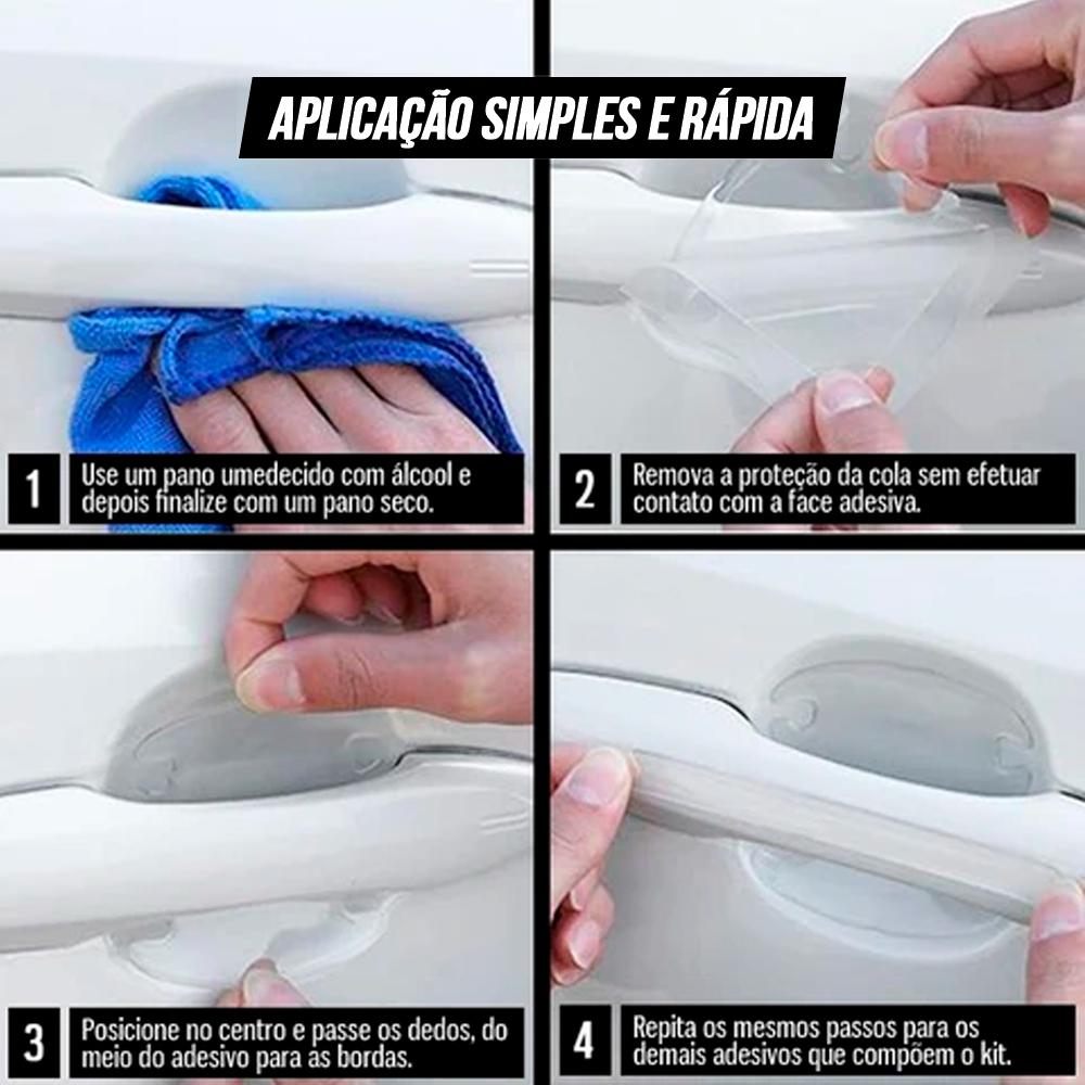 HandSticker™ Adesivo Protetor de Maçaneta Automotivo Premium - 8 Pçs