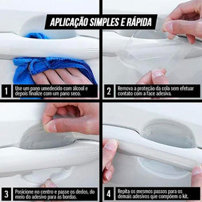 HandSticker™ Adesivo Protetor de Maçaneta Automotivo Premium - 8 Pçs