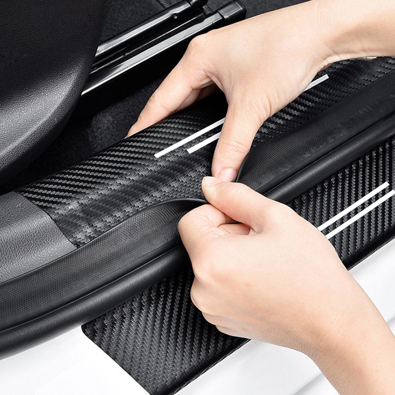 CarbonFilm™ Protetor de Soleira Anti-risco Premium - 4 Pçs