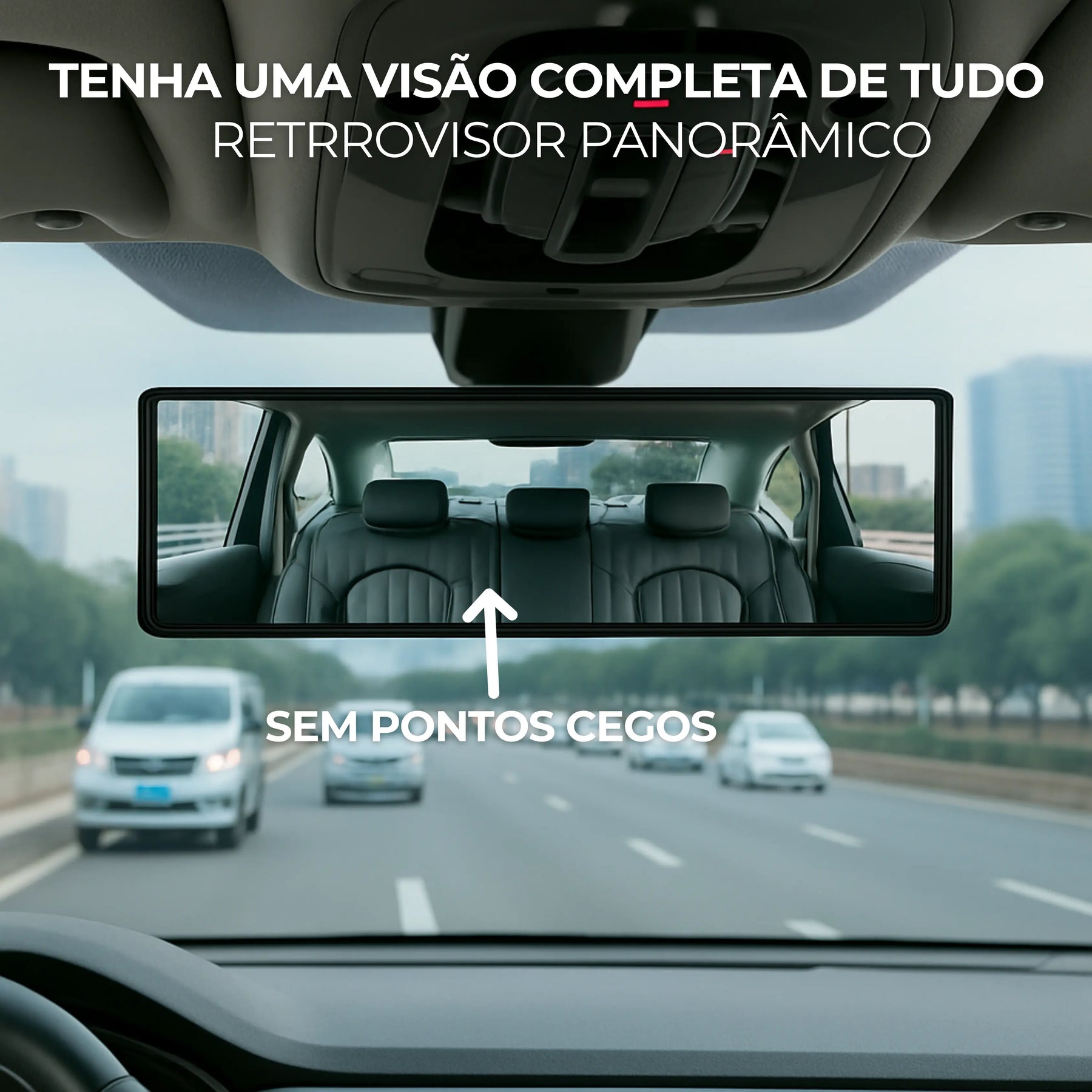 Vision Drive - Espelho Retrovisor Panorâmico Universal