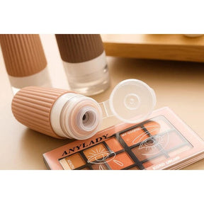 Kit 4 Frascos de Silicone Para Viagem | Anti-Vazamento