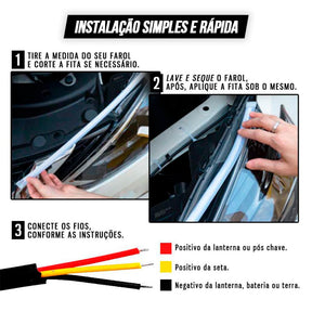 PrimeLED™ 2.0 Fita de LED para Farol DRL Sequencial - 2 Pçs
